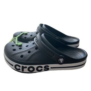 Crocs Mens and Womens Bayaband Clog Black/White M7/W9